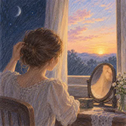 When Night Is Almost Done - poem by - Emily Dickinson