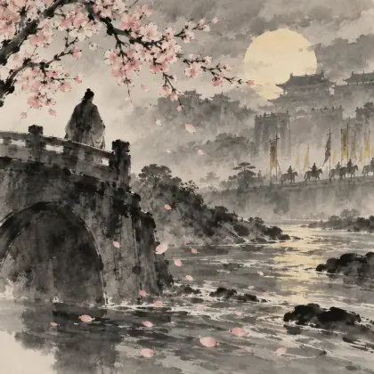 Poem by the Bridge at Ten-shin - poem by - Ezra Pound