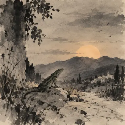 The Old Lizard - poem by - Federico Garcia Lorca