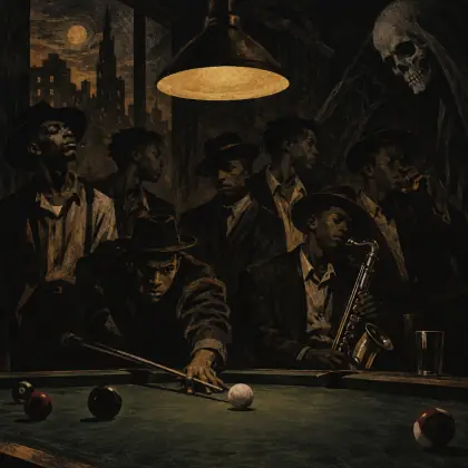 The Pool Players: Seven at the Golden Shovel - poem by - Gwendolyn Brooks