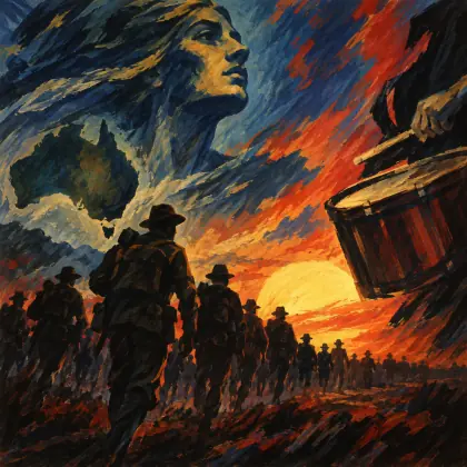 At the Beating of a Drum - poem by - Henry Lawson