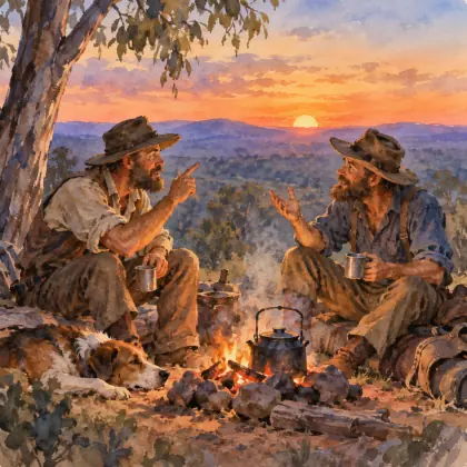 Bill and Jim Fall Out - poem by - Henry Lawson