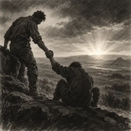 Brother, You’ll Take My Hand - poem by - Henry Lawson