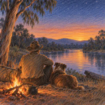 Down the River - poem by - Henry Lawson