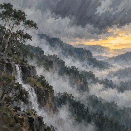 Rain in the Mountains - poem by - Henry Lawson