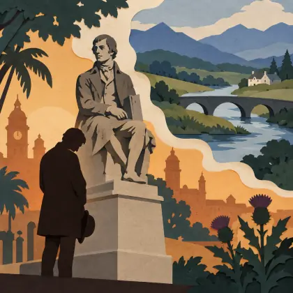 Statue of Robert Burns - poem by - Henry Lawson