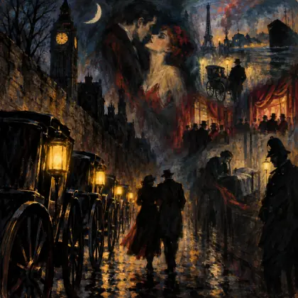 The Cab Lamps - poem by - Henry Lawson