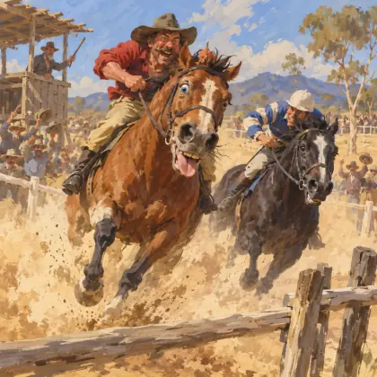 The Grog-an’grumble Steeplechase - poem by - Henry Lawson