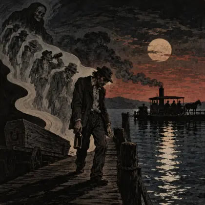 The Horse and Cart Ferry - poem by - Henry Lawson