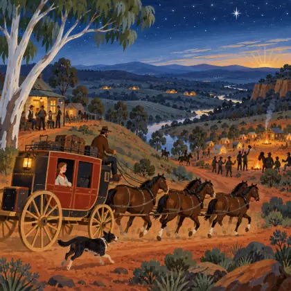 The Lights of Cobb & Co. - poem by - Henry Lawson