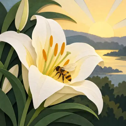 The Lily and the Bee - poem by - Henry Lawson