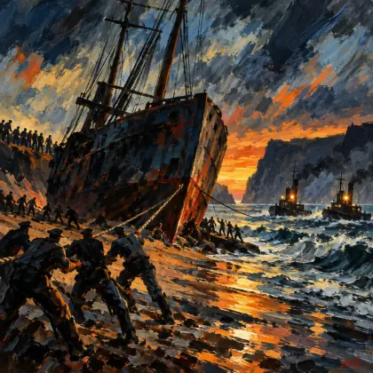 The Stranded Ship - poem by - Henry Lawson