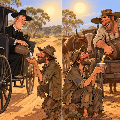 The Two Samaritans and the Tramp - poem by - Henry Lawson