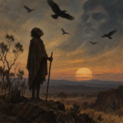 Watching the Crows - poem by - Henry Lawson