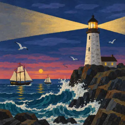 By the Seaside : the Lighthouse - poem by - Henry Wadsworth Longfellow