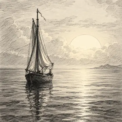 In the Harbour: Becalmed - poem by - Henry Wadsworth Longfellow
