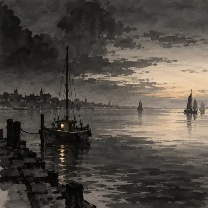 In the Harbour: Four by the Clock - poem by - Henry Wadsworth Longfellow