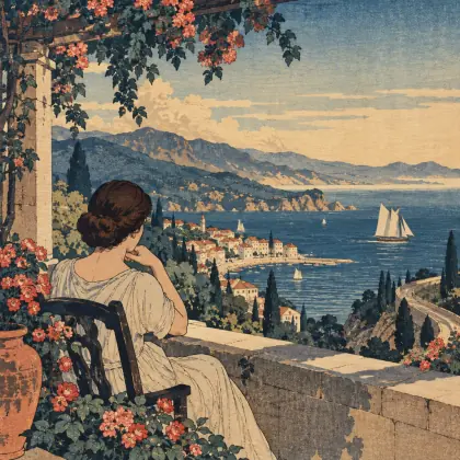 On the Terrace of the Aigalades - poem by - Henry Wadsworth Longfellow
