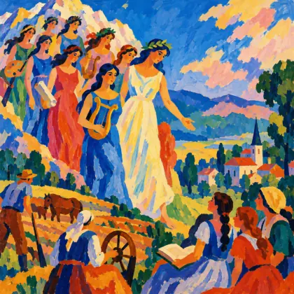The Descent of the Muses - poem by - Henry Wadsworth Longfellow
