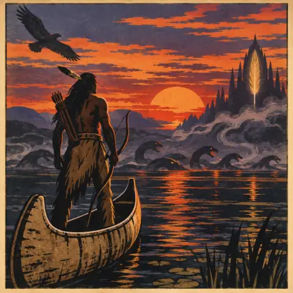 The Song of Hiawatha 9: Hiawatha and the Pearl-feather - poem by - Henry Wadsworth Longfellow