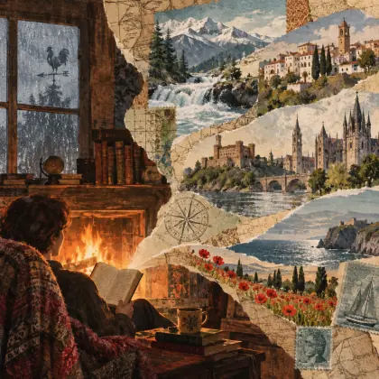 Travels by the Fireside - poem by - Henry Wadsworth Longfellow