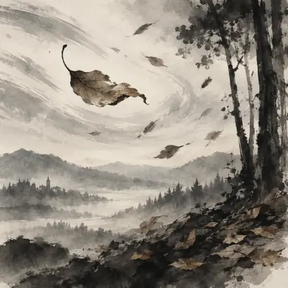 The Drifting Leaf - poem by - Hermann Hesse