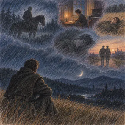 Thinking of a Friend at Night - poem by - Hermann Hesse
