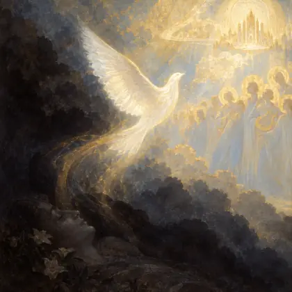 As from the Darkening Gloom a Silver Dove - poem by - John Keats