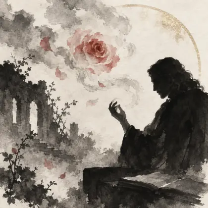 A Rose and Milton - poem by - Jorge Luis Borges