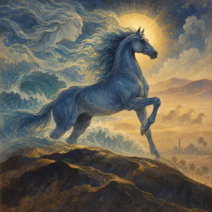 Blue Arab - poem by - Judith Wright