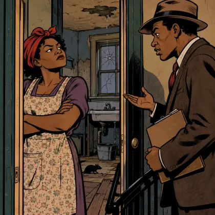 Madam and the Rent Man - poem by - Langston Hughes