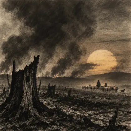 Late Summer Fires - poem by - Les Murray