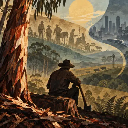 Noonday Axeman - poem by - Les Murray