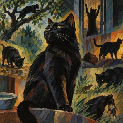 Observing the Mute Cat - poem by - Les Murray