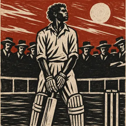 The Aboriginal Cricketer - poem by - Les Murray