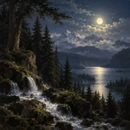 Midnight in Camp - poem by - Lucy Maud Montgomery
