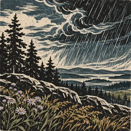 Rain on the Hill - poem by - Lucy Maud Montgomery