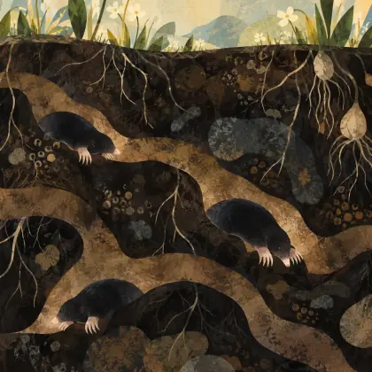 Moles - poem by - Mary Oliver