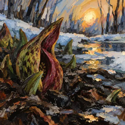 Skunk Cabbage - poem by - Mary Oliver