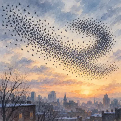 Starlings in Winter - poem by - Mary Oliver