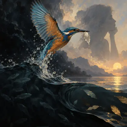 The Kingfisher - poem by - Mary Oliver