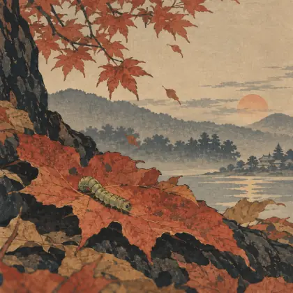 A Caterpillar - poem by - Matsuo Basho