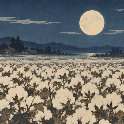A Field of Cotton - poem by - Matsuo Basho