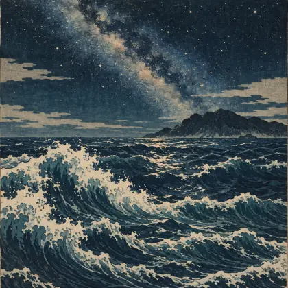 A Wild Sea - poem by - Matsuo Basho