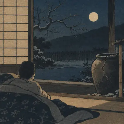 Awake at Night - poem by - Matsuo Basho