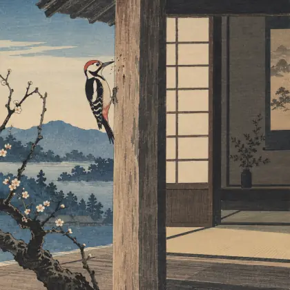 But for a Woodpecker - poem by - Matsuo Basho