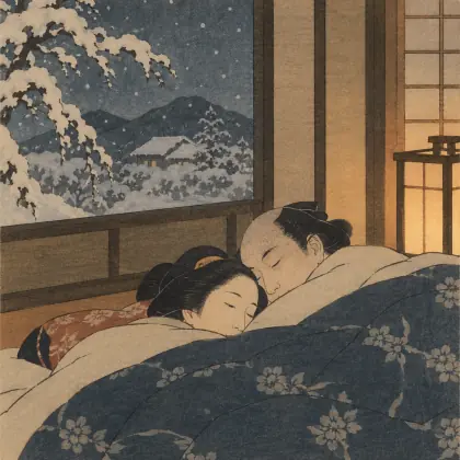 Cold as It Was - poem by - Matsuo Basho