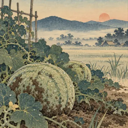 Coolness of the Melons - poem by - Matsuo Basho