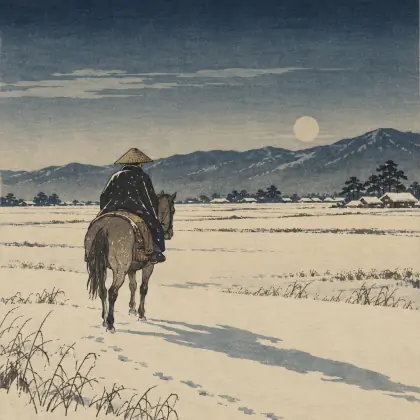 Crossing Long Fields - poem by - Matsuo Basho