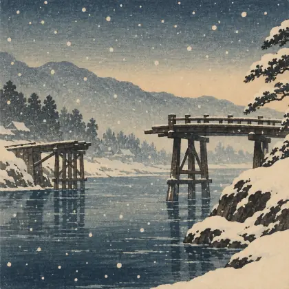 First Snow - poem by - Matsuo Basho